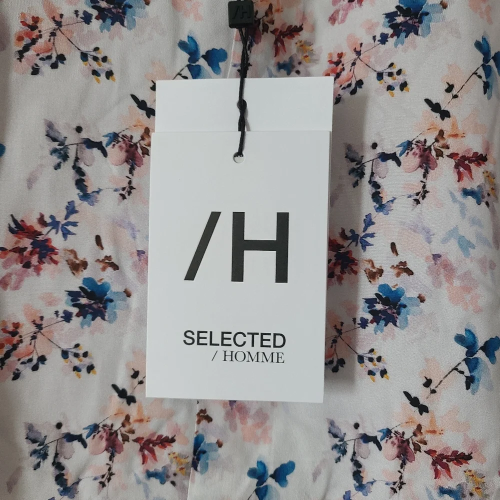 Selected Homme Floral Print Button Shirt Mens Size Large - Picture 4 of 6